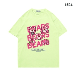 Áo Thun Tay Ngắn Gấu dâu BEARS 1524 Cotton 75% Form Rộng Unisex