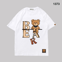 Áo Thun Tay Ngắn Gấu Nâu Ngồi 1373 Cotton 75% Form Rộng Unisex