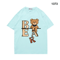Áo Thun Tay Ngắn Gấu Nâu Ngồi 1373 Cotton 75% Form Rộng Unisex