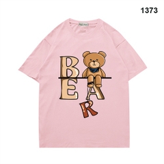 Áo Thun Tay Ngắn Gấu Nâu Ngồi 1373 Cotton 75% Form Rộng Unisex