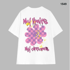 Áo Thun Hevents Hoa My Limit 1549 Vải Cotton 100% Co giãn 2 chiều thấm hút mồ hôi phom rộng tay lỡ unisex