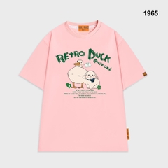 Áo thun Retro Duck 1965 HY KOREA tay lỡ cotton 75 form rộng unisex dễ thương