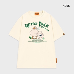 Áo thun Retro Duck 1965 HY KOREA tay lỡ cotton 75 form rộng unisex dễ thương