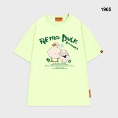 Áo thun Retro Duck 1965 HY KOREA tay lỡ cotton 75 form rộng unisex dễ thương
