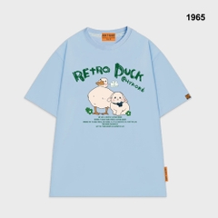 Áo thun Retro Duck 1965 HY KOREA tay lỡ cotton 75 form rộng unisex dễ thương