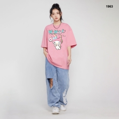 Áo thun HY KOREA My Melody 1963 tay lỡ cotton 75 form rộng unisex dễ thương