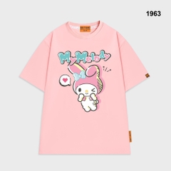 Áo thun HY KOREA My Melody 1963 tay lỡ cotton 75 form rộng unisex dễ thương