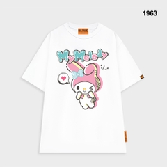 Áo thun HY KOREA My Melody 1963 tay lỡ cotton 75 form rộng unisex dễ thương