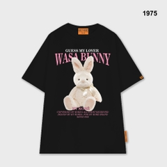 Áo thun HY KOREA Thỏ Wasa Bunny 1975 tay lỡ cotton 75 form rộng dễ thương