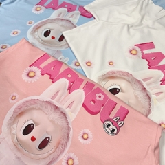 Áo thun LABUBU HY KOREA Gấu Labubu Công chúa 2505 tay lỡ cotton 75 form rộng phong cách dễ thương