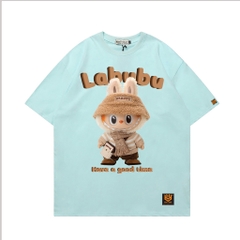 Áo thun LABUBU 1659 HY KOREA unisex phom rộng vải cotton 65/35