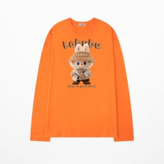 Áo Thun Tay Dài HY KOREA Gấu Labubu 1659 Form Rộng Unisex Freesize