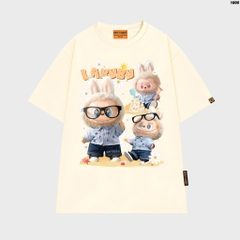 Áo thun HY KOREA LABUBU Lâu Đài 1800 tay lỡ cotton 75 form rộng nam nữ unisex