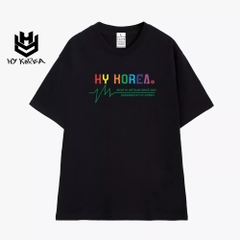 Áo Phông Tay Lỡ Nam Nữ HY KOREA Nhịp Tim 987 Cotton 100 Unisex