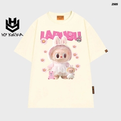 Áo thun LABUBU HY KOREA Gấu Labubu Công chúa 2505 tay lỡ cotton 75 form rộng phong cách dễ thương