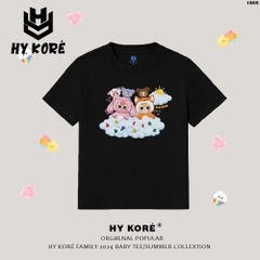 Baby Tee HY KOREA áo thun nữ Baby Three Clouds 1805 cotton 100% co giãn tay ngắn áo thun trẻ em gái