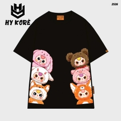 Áo thun Baby Three HY KOREA Bé Ba Secret 2526 tay lỡ cotton 75 form rộng nữ dễ thương