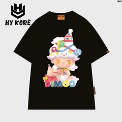 Áo thun HY KOREA Baby Dimoo 1803 tay lỡ cotton 75 form rộng nam nữ unisex