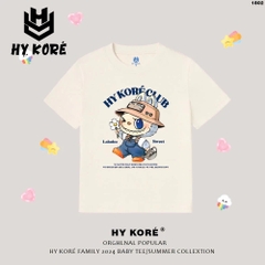 Baby Tee HY KOREA áo thun nữ Labubu sweet 1802 cotton 100% co giãn tay ngắn