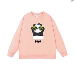 Áo Sweater cổ tròn nam nữ nỉ bông Gấu trúc 1076 HY KOREA