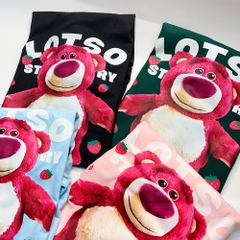 Áo thun nữ form rộng tay lỡ Gấu dâu Lotso 1084 HY STUDIO