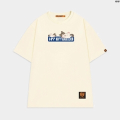 Áo thun nam nữ HY KOREA I like my dog 1213 cotton 75% form rộng tay lỡ