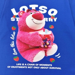 Áo thun tay lỡ HY KOREA form rộng unisex cotton 100 Gấu Lotso ôm trà sữa 1291