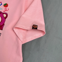 Áo thun Gấu dâu Lotso xe cẩu 1403 tay lỡ HY KOREA nam nữ cotton 75% form rộng