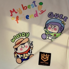 Áo phông nam nữ HY KOREA icon Woody & Buzz 1457 form rộng tay lỡ