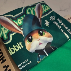 Áo phông Rabbit Jacket 1453 HY KOREA form rộng tay lỡ unisex