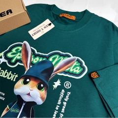 Áo phông Rabbit Jacket 1453 HY KOREA form rộng tay lỡ unisex