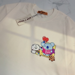 Áo phông nam nữ HY KOREA Line Friends 1458 form rộng tay lỡ
