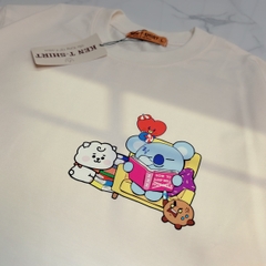 Áo phông nam nữ HY KOREA Line Friends 1458 form rộng tay lỡ