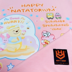 Áo thun tay lỡ HY KOREA Happy Natatorium 1464 form rộng unisex