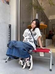 Áo Phông Unisex HY KOREA Cotton 100 Uknow What To Be 1468 Form Rộng Tay Lỡ