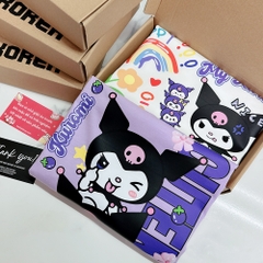 Áo thun tay lỡ HY KOREA Thỏ Kuromi dọc 1467 form rộng unisex