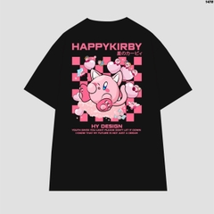 Áo thun form rộng HY KOREA KIRBY Caro 1478 tay lỡ cho nam nữ