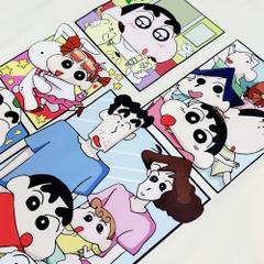 Áo thun nam nữ HY KOREA Shin Family 1474 form rộng tay lỡ