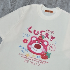 Áo thun nam nữ HY KOREA Đầu gấu Lotso bear 1375 form rộng tay lỡ
