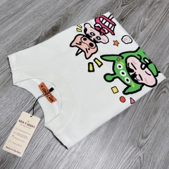 Áo thun tay lỡ HY KOREA Shinchan Áo xanh 1490 form rộng unisex nam nữ