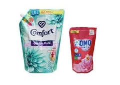 유니레버 컴포트 상쾌한 향 섬유유연제 1.8L + 오모 세탁세제 412G Set Comfort tuoi mat 1.8L + Omo 412g