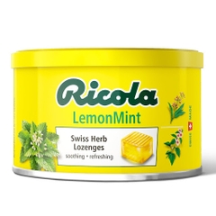 리콜라 무설탕 레몬 민트맛 캔디 100G RICOLA Keo ngam vi chanh bac ha hop