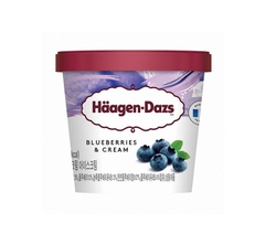 프랑스 하겐다즈 블루베리 & 크림 미니컵 100ml HAAGEN-DAZS Kem viet quat & kem tuoi hop mini