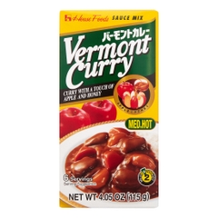 일본 하우스푸드 버몬트 카레 미디움 중간매운맛 115G House Foods Vermont Vien xot ca ri co dac vi cay vua