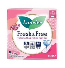 일본 로리에 프레쉬 앤 프리 생리대 8매 (인도네시아산) LAURIER Fresh Free Hong khong canh 8ps