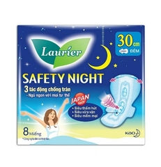 일본 로리에 세이프티 나이트 날개형 생리대 30cm 8매 (인도네시아산) LAURIER Bang ve sinh ban dem Safety Night 8ps