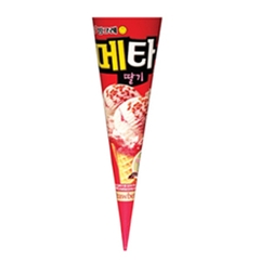 빙그레 메타콘 허리케인 딸기 150ml BINGGRAE Kem meta oc que dau