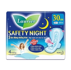 일본 로리에 세이프티 나이트 날개형 생리대 30cm 4매 (인도네시아산) LAURIER Bang ve sinh ban dem Safety Night 4ps