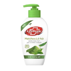 유니레버 라이브 포이 그린 티 & 알로에 180ML LIFEBUOY Nuoc rua tay matcha & lo hoi