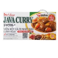일본 하우스푸드 자바 카레 중간 맛 200G House Foods Vien xot ca ri Java Curry cay vua